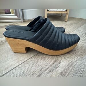 Beklina Black Quilted Clogs